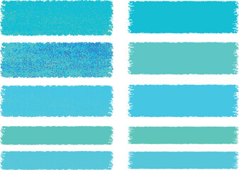 turquoise blue color palette highlighter brush stroke