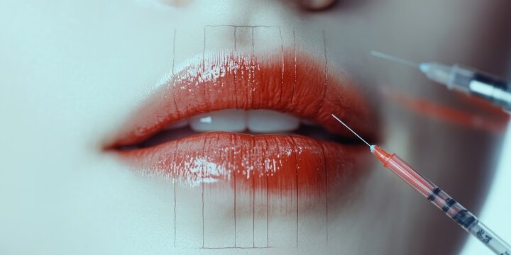 Consultation for injection procedure focusing on lip enhancement in a clinical setting