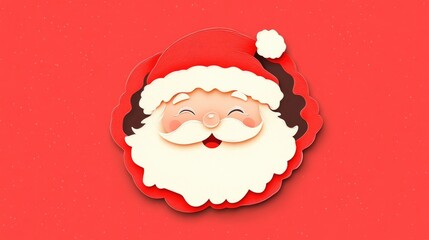 Charming Santa Claus vector illustration on a vibrant red background for holiday celebrations