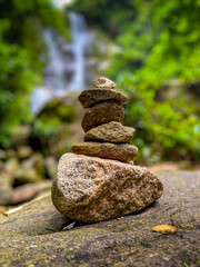 zen stones in the garden