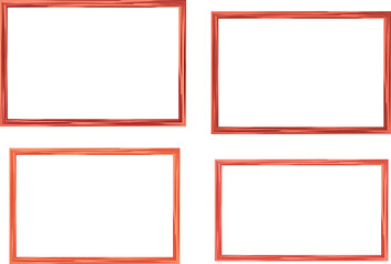 Fototapeta premium red pattern colorful rectangular frames set vector