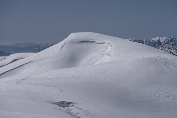 雪の金剛堂山山頂