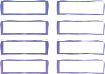 purple blue color palette rectangular frames set vector