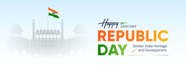 26 January 76th Indian Republic Day Social Media Post, Republic Day Poster, Banner, Web Banner, Greeting Card, Status, Sale Banner
