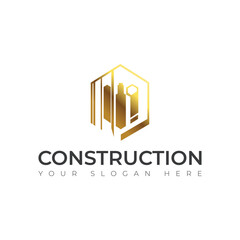 Real Estate vector building construction Repair logo