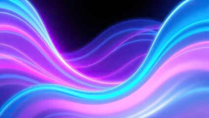 Fototapeta premium Neon Waves of Light. Vibrant Abstract. Ideal Desktop Background or Wallpaper