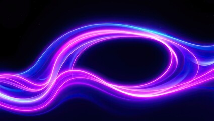 Fototapeta premium Neon Waves of Light. Vibrant Abstract. Ideal Desktop Background or Wallpaper