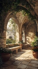 Fototapeta premium Sacred Garden of Contemplation