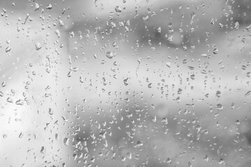 water drops on clear glass