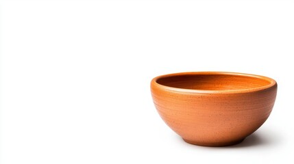 a ceramic soup bowl, dinnerware, glossy finish, earthy tones, isolated on white background
