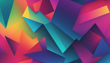 Fototapeta premium Abstract Colorful Geometric Shapes Intertwined Design