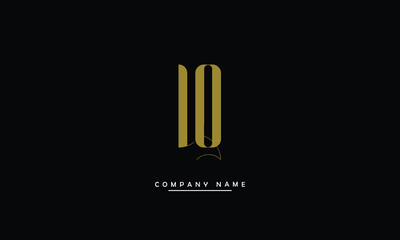 VQ, QV, V, Q Abstract Letters Logo Monogram