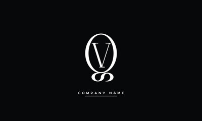VQ, QV, V, Q Abstract Letters Logo Monogram