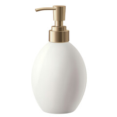 Obraz premium Modern White Soap Dispenser with Pump isolated on transparent background PNG