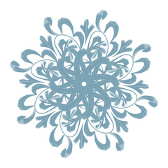 Coloured symmetrical floral motif