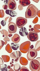 Discovering the Beauty of Rubies and Garnets in a Vibrant Abstract Display of Colors and Forms