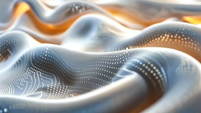Abstract parametric background with flowing curves
