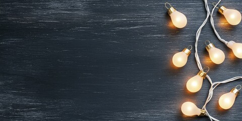 Naklejka premium Dazzling array of twinkling lights on a pitchblack background, illuminating the darkness with a mesmerizing glow.