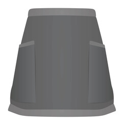 Grey  kitchen apron. vector illustration