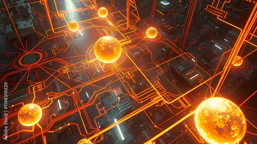 Poster a digital abstraction of energy and realms with fractal patterns and geometric compositions represen