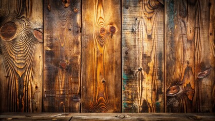 Rustic Wooden Food Photography Background: Cracked Planks, Empty Texture