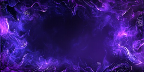 Obraz premium Abstract Purple Smoke Swirls Frame Design