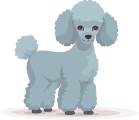 Poodle dog character art vector artwork