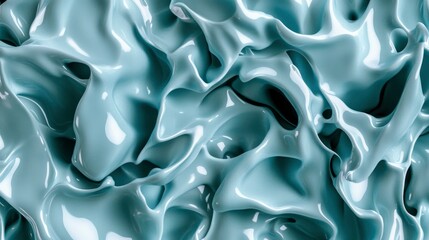 Fototapeta premium Abstract Swirling Light Blue Liquid Texture Background