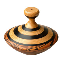 A small spinning rattle toy, combining fun motion with soothing sounds.