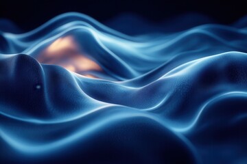 Obraz premium Abstract waves of light and texture create a fluid, ethereal landscape.