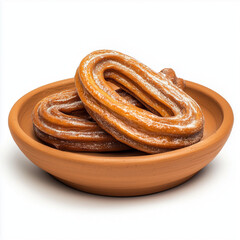 Fototapeta premium Savor the Matte Clay Texture of a Perfect Full Terracotta Churro