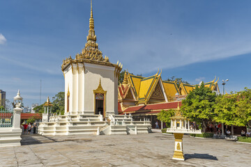Tripitaka Library inside the Royal Palace in Phnom Penh, Cambodia