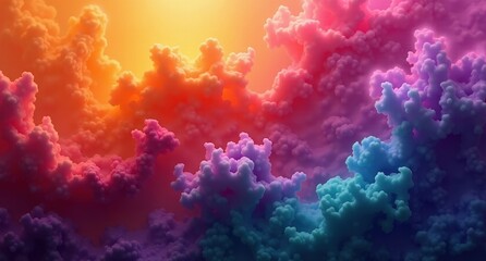 Fototapeta premium There is a Orange Marmalade + Grape Purple background, gradient and patterns wallpaper, dynamic Sheen Emerald Wash light, canvas, made entirely from gradients, high angle, meat texture.