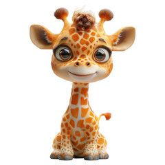 Obraz premium A cute giraffe with a big smile on its face