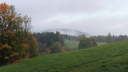 fogy morning in the mountains