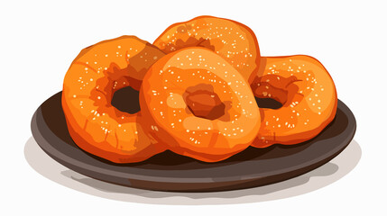 Traditional Chilean and Peruvian Food Drawing Picarones