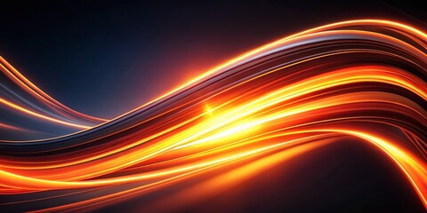 Obraz premium Sleek Dark Orange Curves Long Exposure Photography Abstract Art Background Wallpaper