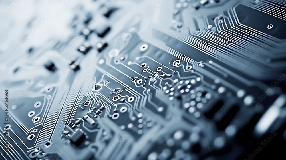 Poster circuit board with paths.