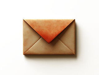 vector 3D design in letter envelop shape, heritage style, isolate on white background