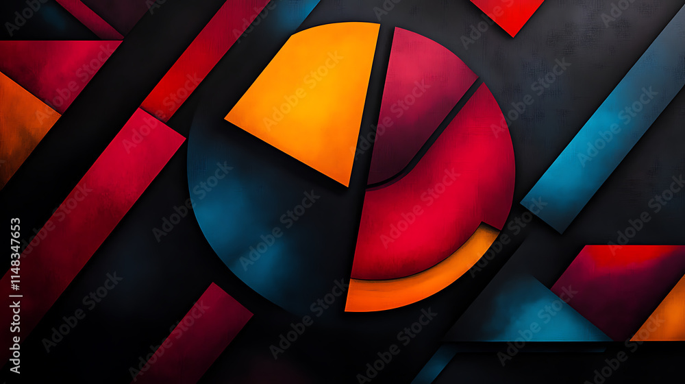 Poster gradient paint background art with versatile shapes and colors abstract design modern environment ar