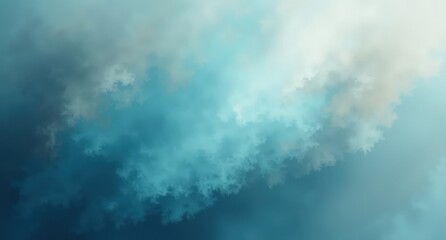Fototapeta premium There is a Peacock Blue + Glacier Gray background with a gradient and patterns wallpaper, dynamic Soft Pearlized Teal light, high angle, fantasy watercolor, high-quality digital art.
