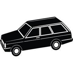 Station wagon roof silhouette on white background