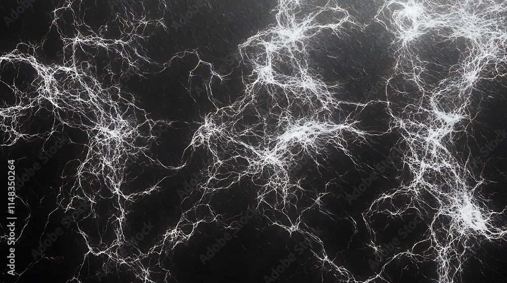 Poster Abstract light patterns on dark surface.
