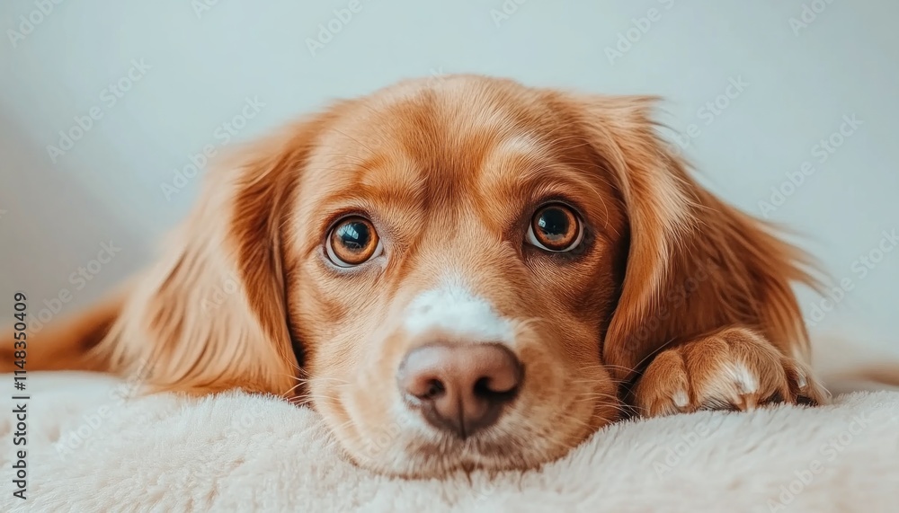 Aufkleber capture the essence of a beagle dog with a lazy pose, showcasing its sad eyes subtly directed at the