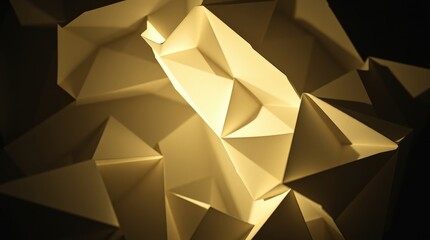 Illuminated Origami Sculpture: Intricate folds of paper create a mesmerizing, glowing sculpture. The interplay of light and shadow reveals a complex, three-dimensional form.