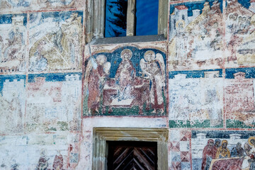 old wall with windows