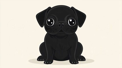 Fototapeta premium Cute Cartoon Panda and Puppy Characters in a Fun Zoo Illustration