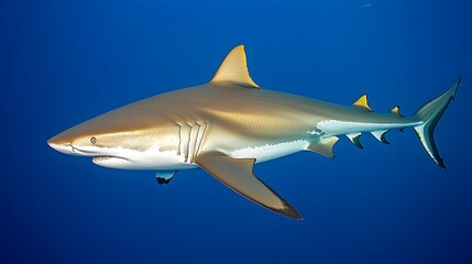 Fototapeta premium Grey shark swims.