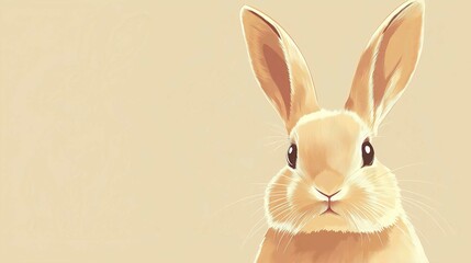 Obraz premium Cute Cartoon Easter Bunny with Eggs Vector Illustration for Spring Holiday Cards