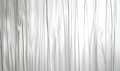 Fototapeta premium A minimalist design featuring thin, delicate lines resembling trees in a soft, light background.